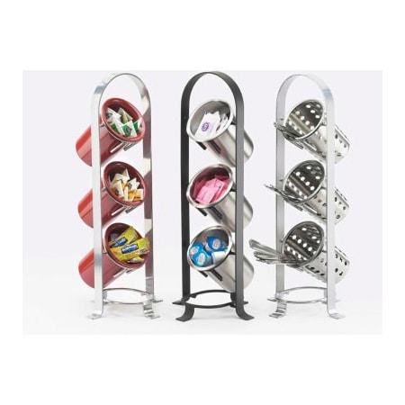 Cal-Mil Cal-Mil 1583-13 Soho 3 Tier Cylinder Display 8-3/4"W x 8-1/2"D x 21"H Black 1583-13